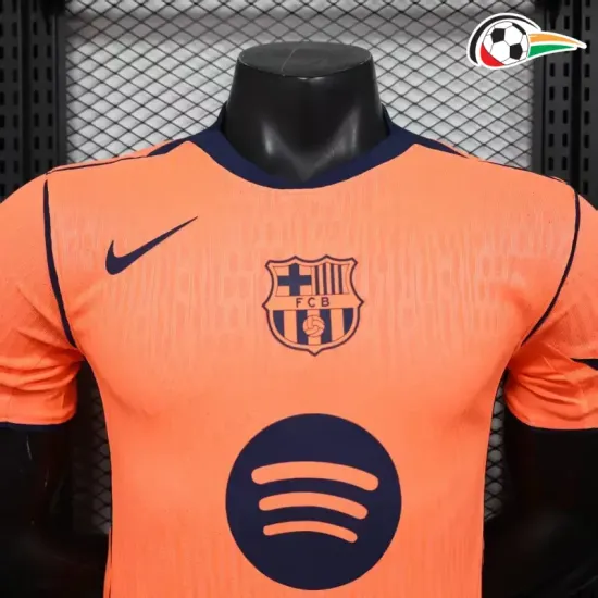 Camisa Barcelona Third 2025/26 Versão Jogador Laranja
