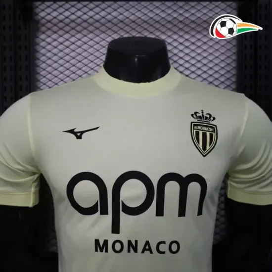 Camisa Monaco Third 2025/26 Versão Jogador Amarelo Claro