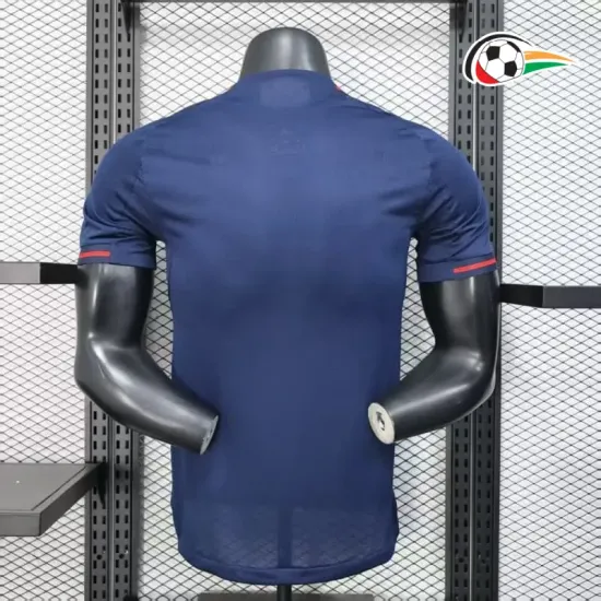 Camisa Olympique De Lyon Reserva 2025/26 Versão Jogador Azul Marinho