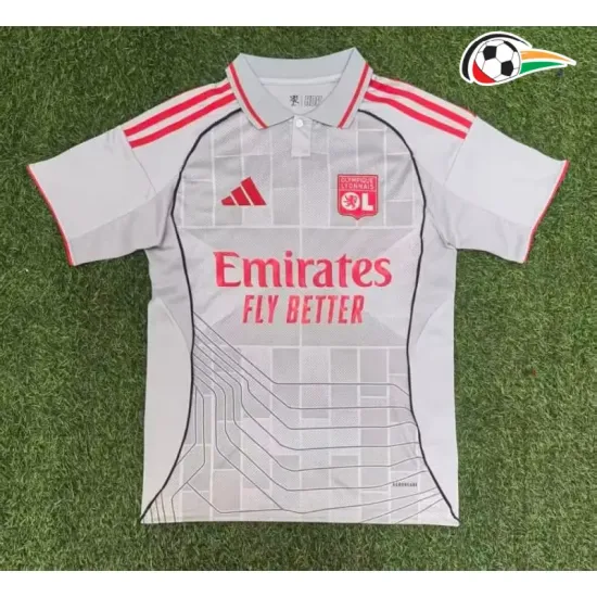 Camisa Olympique De Lyon Third 2025/26 Cinza