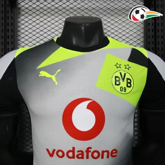 Camisa Borussia Dortmund Reserva 2025/2026 Versão Jogador Amarelo/Preto/Cinza