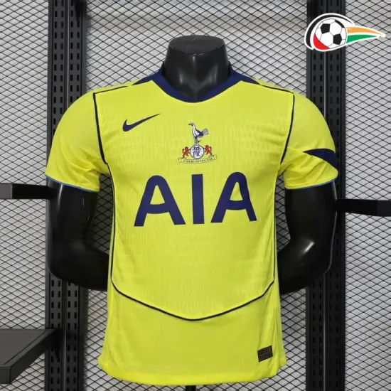 Camisa Tottenham Hotspur Third 2025/2026 Versão Jogador Amarelo