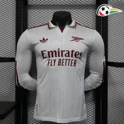 Camisa Arsenal Third 2025/2026 Versão Jogador ML Branco