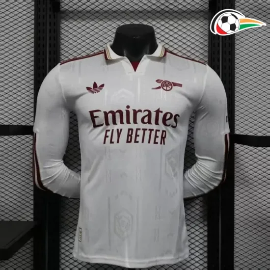 Camisa Arsenal Third 2025/2026 Versão Jogador ML Branco