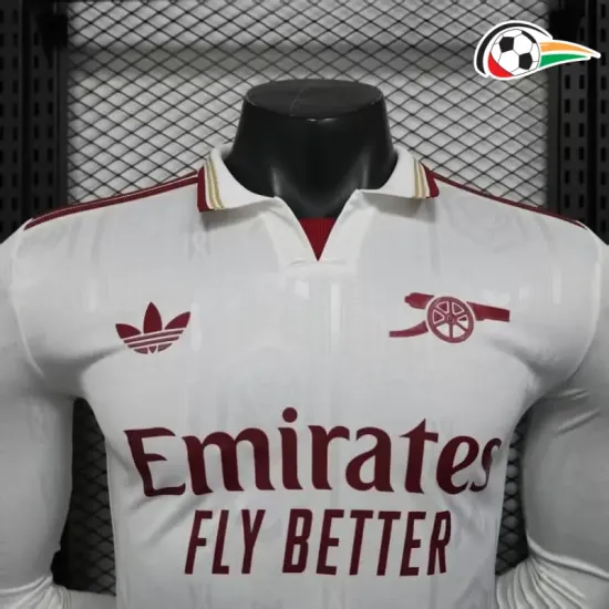 Camisa Arsenal Third 2025/2026 Versão Jogador ML Branco