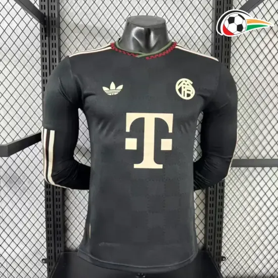 Camisa Bayern Múnich Third 2025/2026 Versão Jogador ML Preto