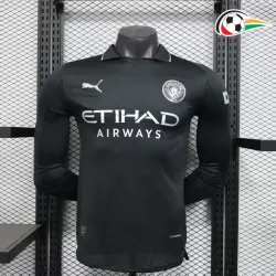 Camisa Manchester City Reserva 2025/2026 Versão Jogador ML Preto