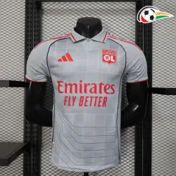 Camisa Olympique De Lyon Third 2025/2026 Versão Jogador Cinza