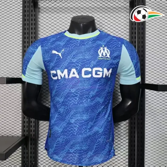 Camisa Olympique Marsella Third 2025/2026 Versão Jogador Azul
