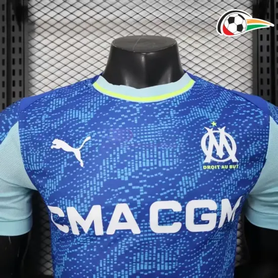 Camisa Olympique Marsella Third 2025/2026 Versão Jogador Azul