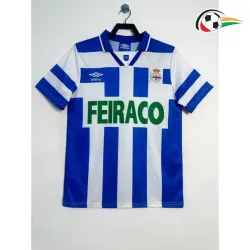 Camisa Deportivo de La Coruña Titular 1994/95 Retrô Branco/Azul