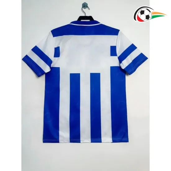 Camisa Deportivo de La Coruña Titular 1994/95 Retrô Branco/Azul