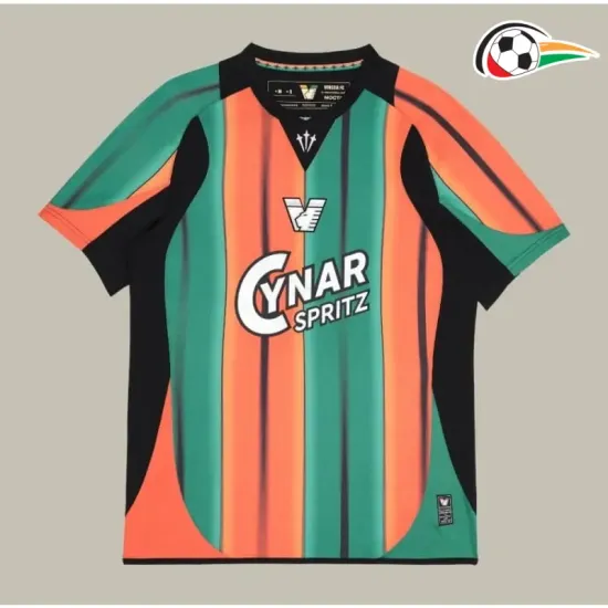 Camisa Venezia FC Third 2025/2026 Laranja/Verde/Preto