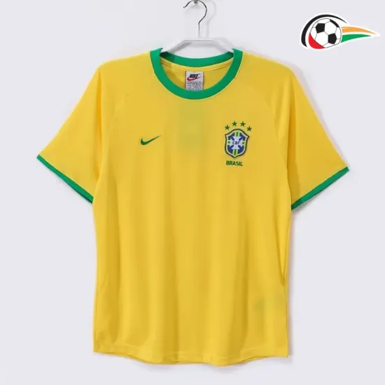 Camisa Brasil Titular 2000 Retrô Amarelo