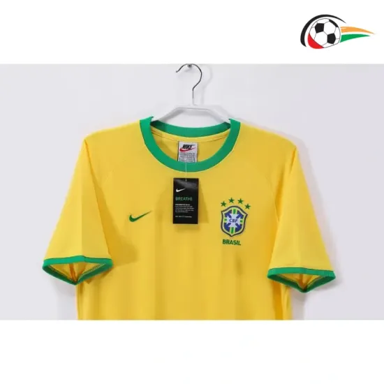 Camisa Brasil Titular 2000 Retrô Amarelo