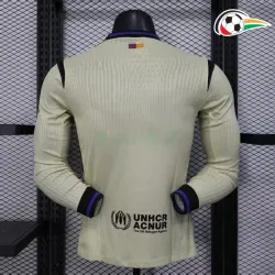 Camisa Barcelona Reserva 2025/2026 Versão Jogador ML Bege