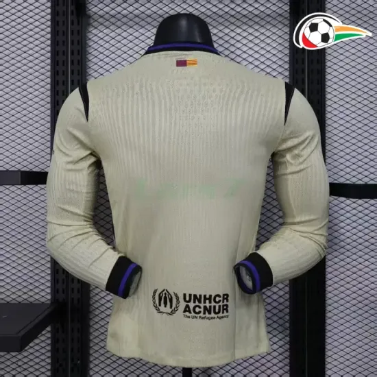 Camisa Barcelona Reserva 2025/2026 Versão Jogador ML Bege