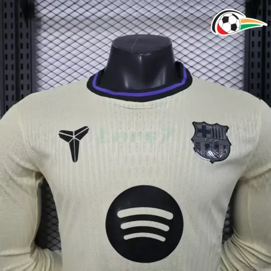 Camisa Barcelona Reserva 2025/2026 Versão Jogador ML Bege