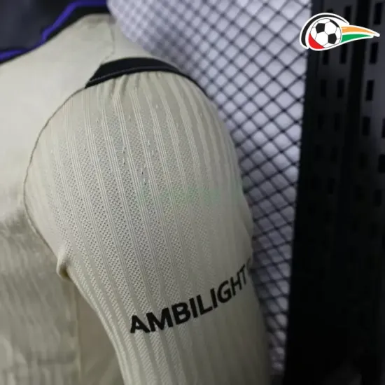 Camisa Barcelona Reserva 2025/2026 Versão Jogador ML Bege