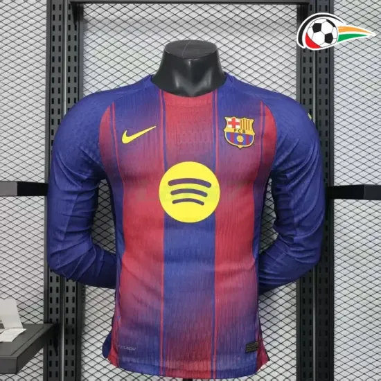 Camisa Barcelona Titular 2025/2026 Versão Jogador ML Vermelho/Azul