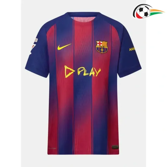 Camisa Barcelona x Ed Sheeran Titular 2025/2026 Azul/Vermelho