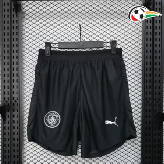Shorts Manchester City Reserva 2025/2026 Versão Jogador Preto