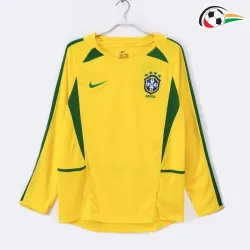 Camisa Brasil Titular 2002 Retrô ML Amarelo
