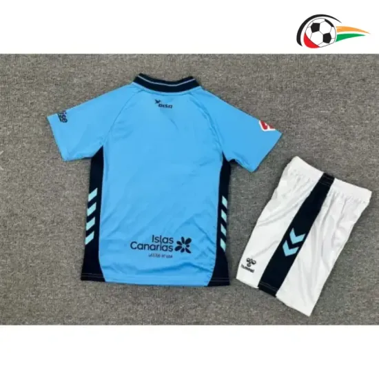 Camisa Las Palmas Reserva 2025/2026 Infantil com Patch da La Liga Azul