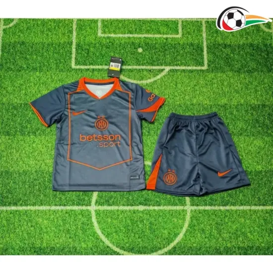 Camisa Inter de Milan Third 2025/2026 Infantil Cinza/Laranja