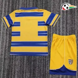 Camisa Parma Calcio Titular 1998/99 Retrô Infantil Amarelo/Azul