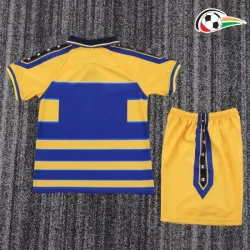 Camisa Parma Calcio Titular 1999/00 Retrô Infantil Amarelo/Azul