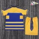 Camisa Parma Calcio Titular 1999/00 Retrô Infantil Amarelo/Azul
