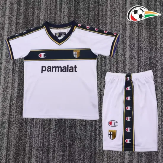 Camisa Parma Calcio Titular 2002/03 Retrô Infantil Branco