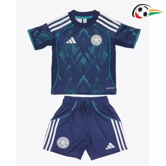Camisa Leicester City Away 2025/2026 Infantil Azul