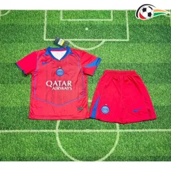 Camisa PSG Third 2025/2026 con Estrella Azul Infantil Vermelho