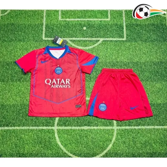 Camisa PSG Third 2025/2026 con Estrella Azul Infantil Vermelho