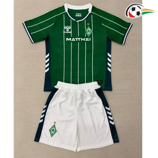 Camisa Werder Bremen Home 2025/2026 Infantil Verde/Branco