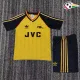 Camisa Arsenal Away 1988/90 Retrô Infantil Amarelo/Preto