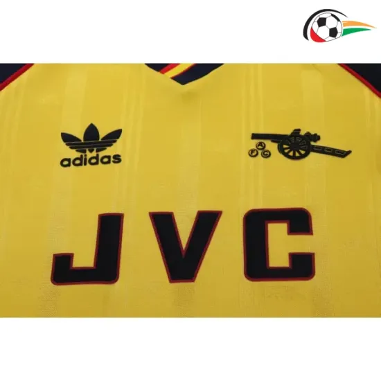 Camisa Arsenal Away 1988/90 Retrô Infantil Amarelo/Preto