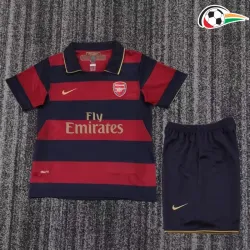 Camisa Arsenal Third 2007/08 Retrô Infantil Vermelho/Preto