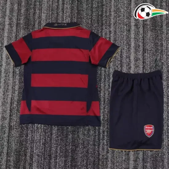 Camisa Arsenal Third 2007/08 Retrô Infantil Vermelho/Preto