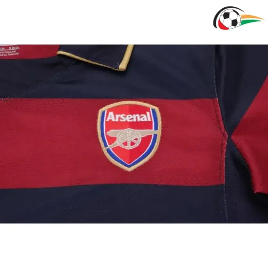 Camisa Arsenal Third 2007/08 Retrô Infantil Vermelho/Preto