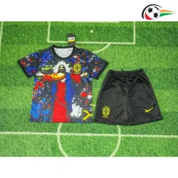 Camisa Brasil 2025 Edição Especial Infantil Preto/Azul/Vermelho