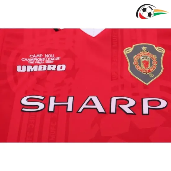 Camisa Manchester United Home 1999/00 Retrô Infantil Vermelho