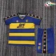 Camisa Parma Calcio Home 2001/02 Retrô Infantil Amarelo/Azul