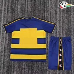 Camisa Parma Calcio Home 2001/02 Retrô Infantil Amarelo/Azul