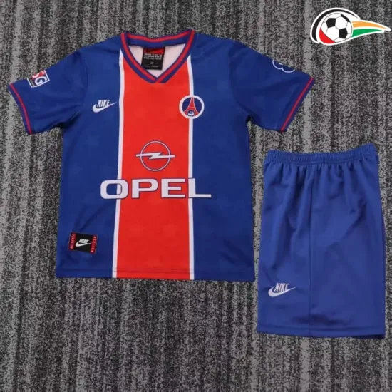 Camisa PSG Home 1995/96 Retrô Infantil Azul/Vermelho