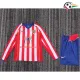 Camisa Atlético de Madrid Home 2004/05 Retrô Infantil ML Vermelho/Branco
