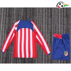 Camisa Atlético de Madrid Home 2004/05 Retrô Infantil ML Vermelho/Branco