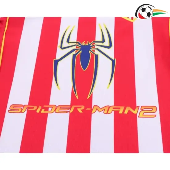 Camisa Atlético de Madrid Home 2004/05 Retrô Infantil ML Vermelho/Branco